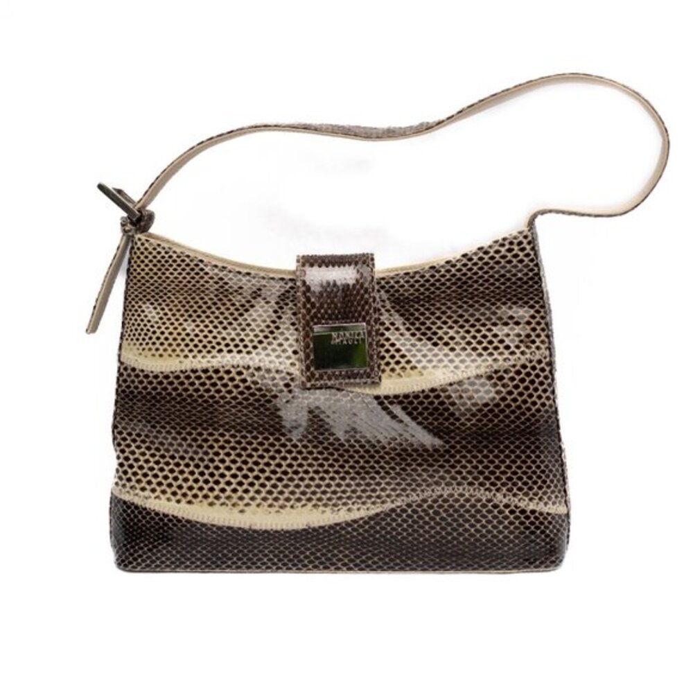VTG Monica by Magli Python Snakeskin‎ Shoulder Bag Y2K Italian Luxury Purse Glam